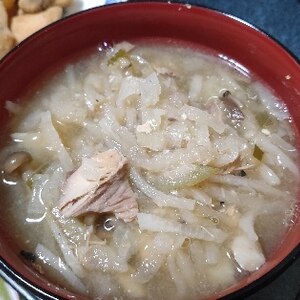 さば缶と大根のお味噌汁